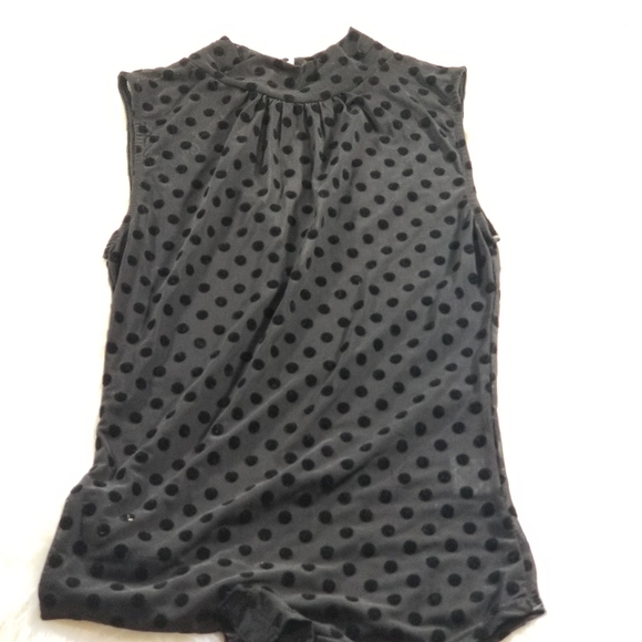 Sheer black polka dot bodysuit - Picture 1 of 4